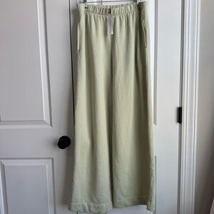 NWT Monet McMichael x The Drop Sage Wide Leg Sweats | Sage Green L